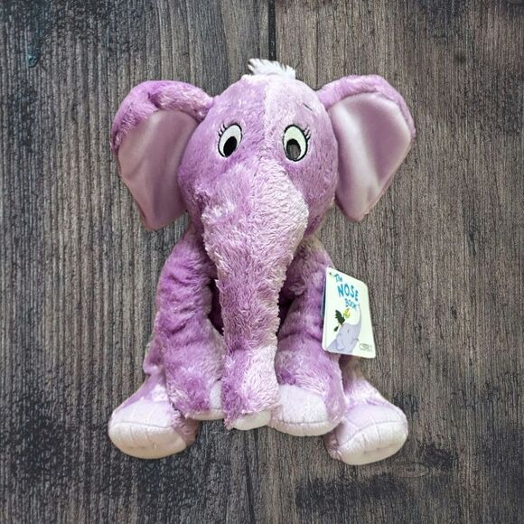 Dr Seuss The nose Book purple Elephant plush stuffed animal toy 11” - Picture 1 of 7